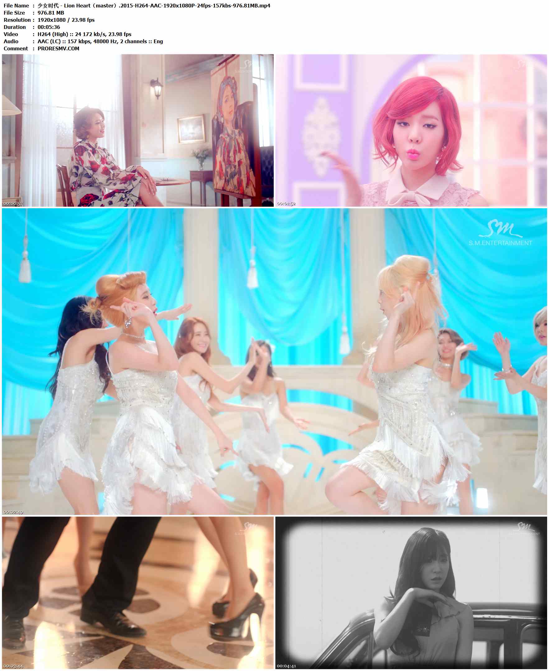 少女时代 - Lion Heart（master）.2015-H264-AAC-1920x1080P-24fps-157kbs-976.81MB官方MV_高清MV